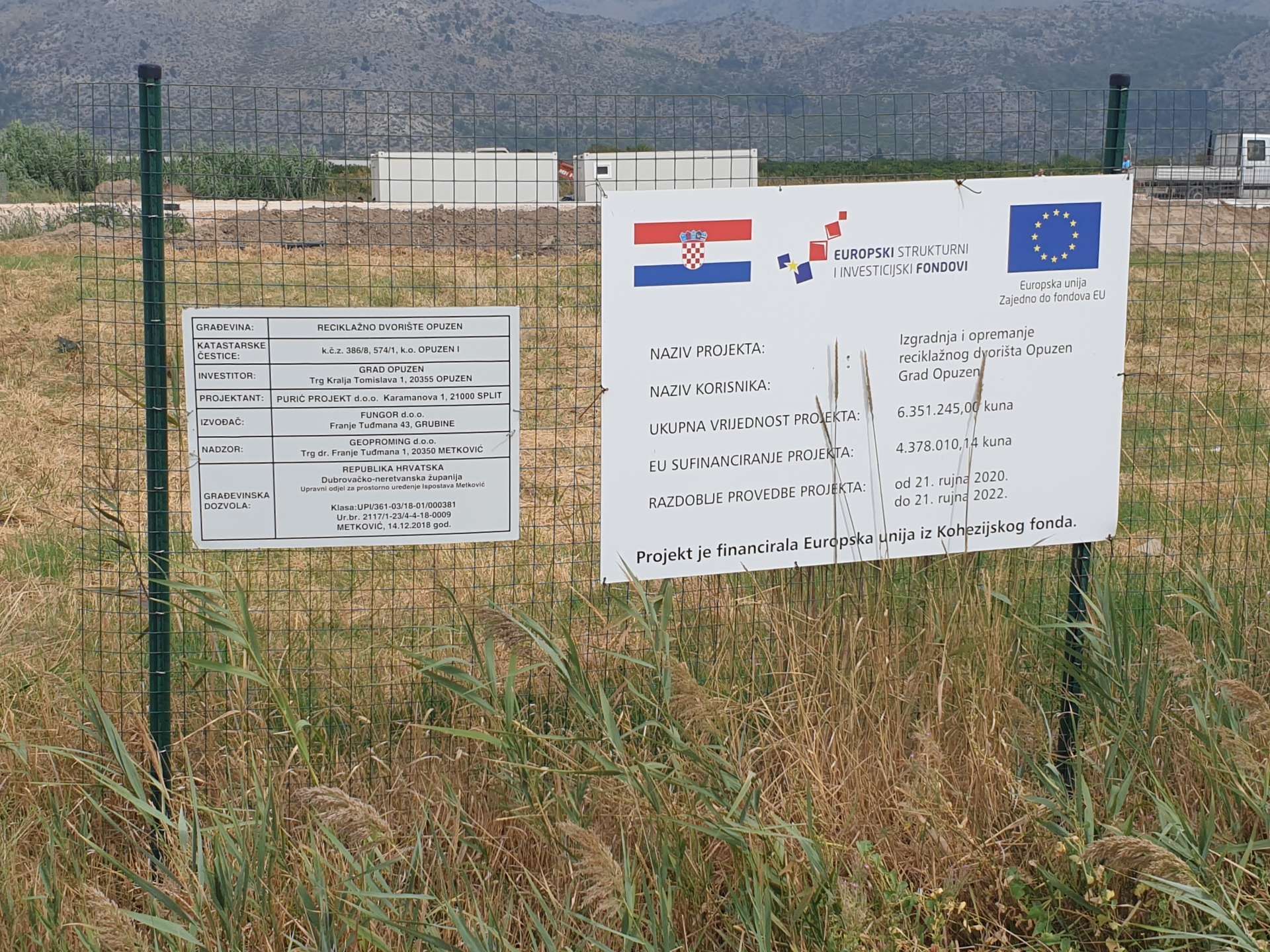 CONSTRUCTION AND EQUIPPING OF THE OPUZEN RECYLCLING YARD - 