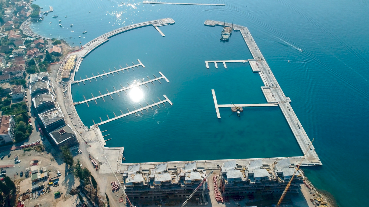 PRODUCTION AND INSTALATION OF PONTOON PIERS AT MARINE PORTONOVI, BOKA KOTORSKA BAY - 